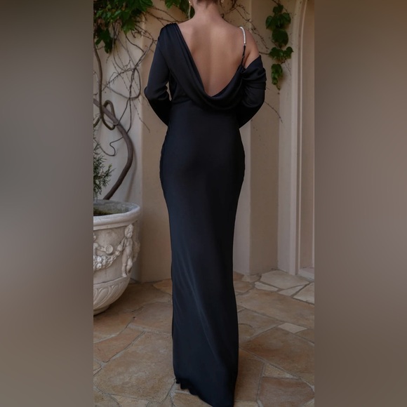 JLUXLABEL Elegant Black Long Sleeve Dress - Picture 5 of 5